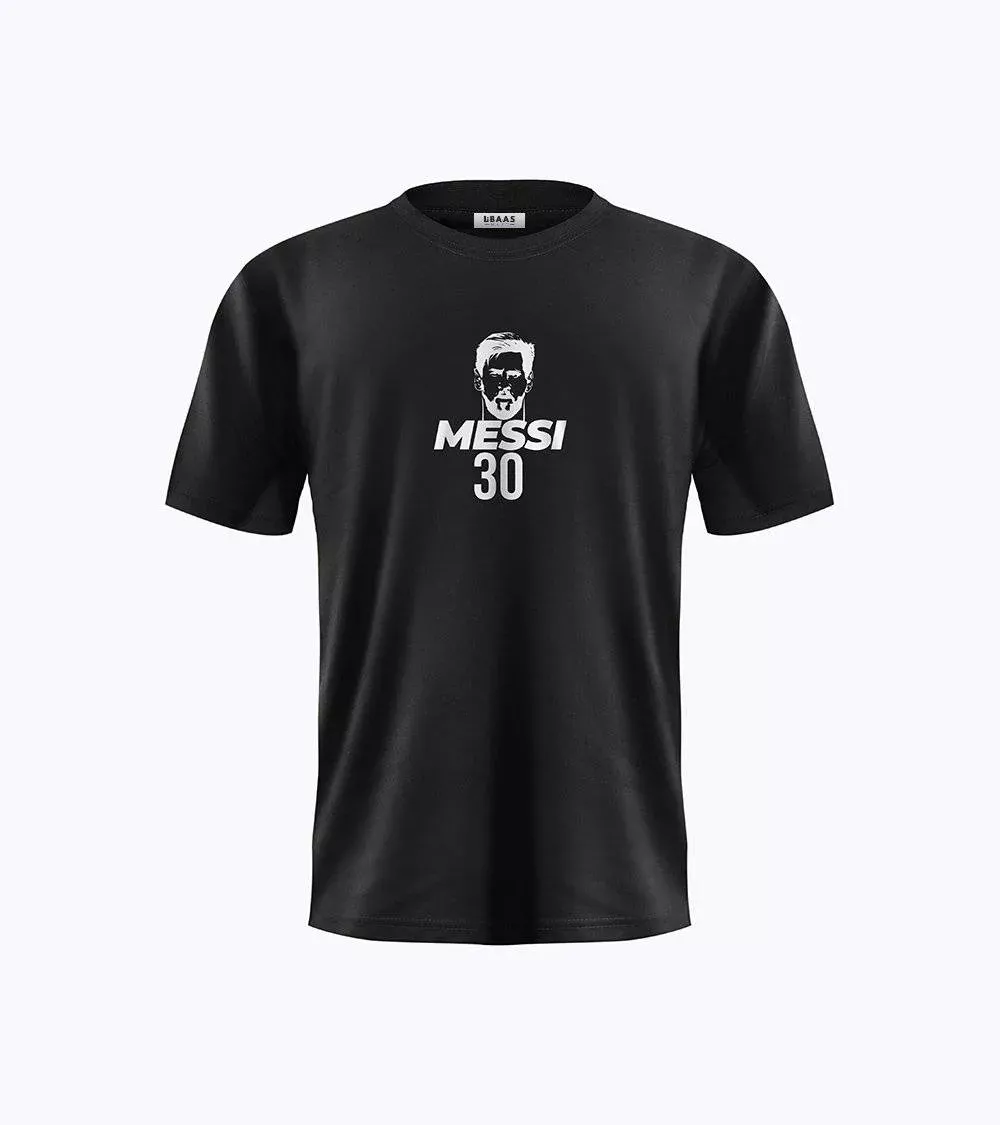 Messi Print T Shirt Round Neck Half Sleeves